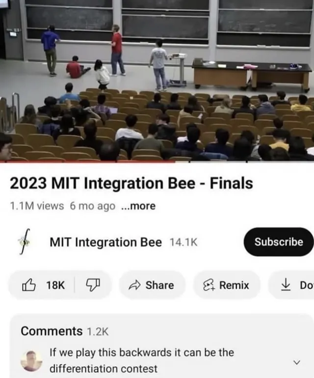 mit integration bee finals on youtube